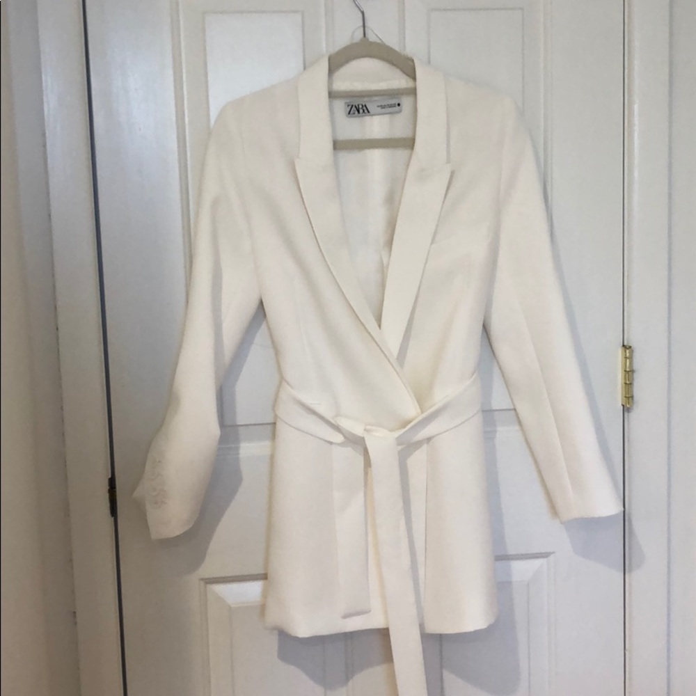 Zara White Blazer/Blazer Dress